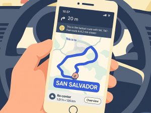 Ilustración de muestra el uso del waze