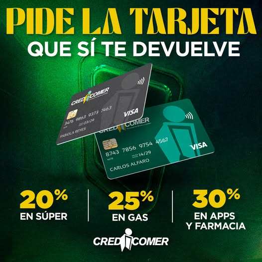 Cada compra de $20 con tarjetas de crédito o débito Credicomer y Emma Card genera oportunidades electrónicas para participar en los sorteos.