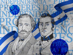 Próceres de la independencia de El Salvador.