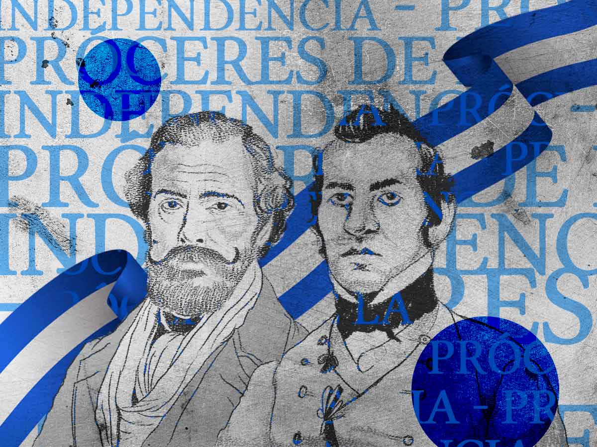 Próceres de la independencia de El Salvador.