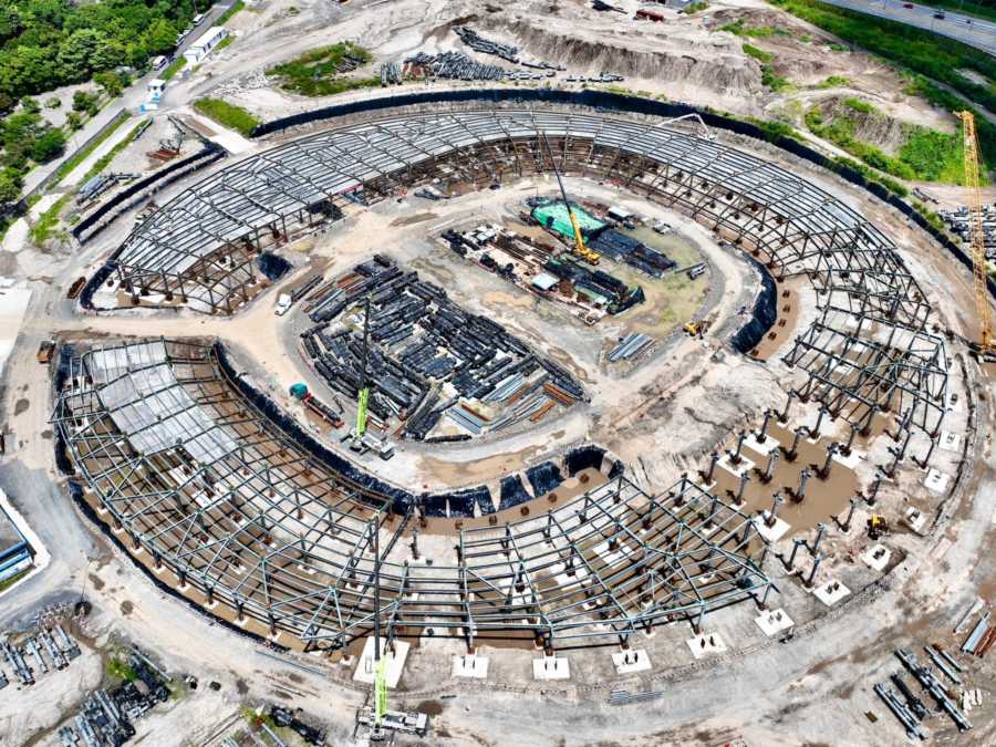 Así avanza el nuevo Estadio Nacional de El Salvador, donado por la República Popular China. Foto / X Yamil Bukele