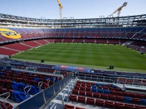 Una imagen tomada el 23 de septiembre de 2025 muestra el recién renovado Estadio Camp Nou del FC Barcelona.