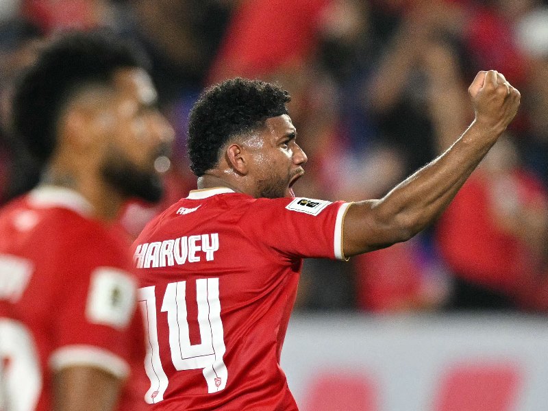 Carlos Harvey, de Panamá, festeja su gol marcado a Guatemala. / AFP