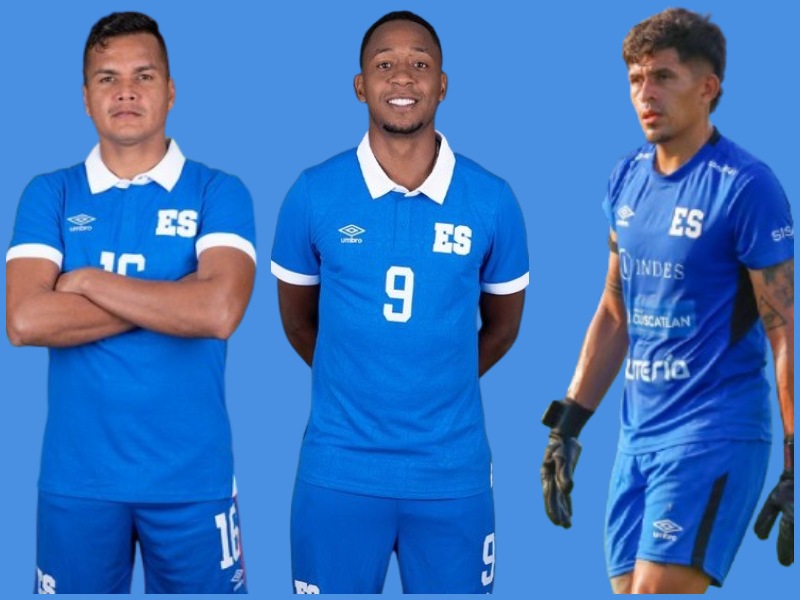 Henry Romero, Brayan Gil y Mario González con la selección. / Foto X de FESFUT