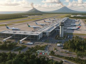 Pasajeros transitan la terminal del Aeropuerto Internacional de El Salvador, que amplió su capacidad operativa en 2024.