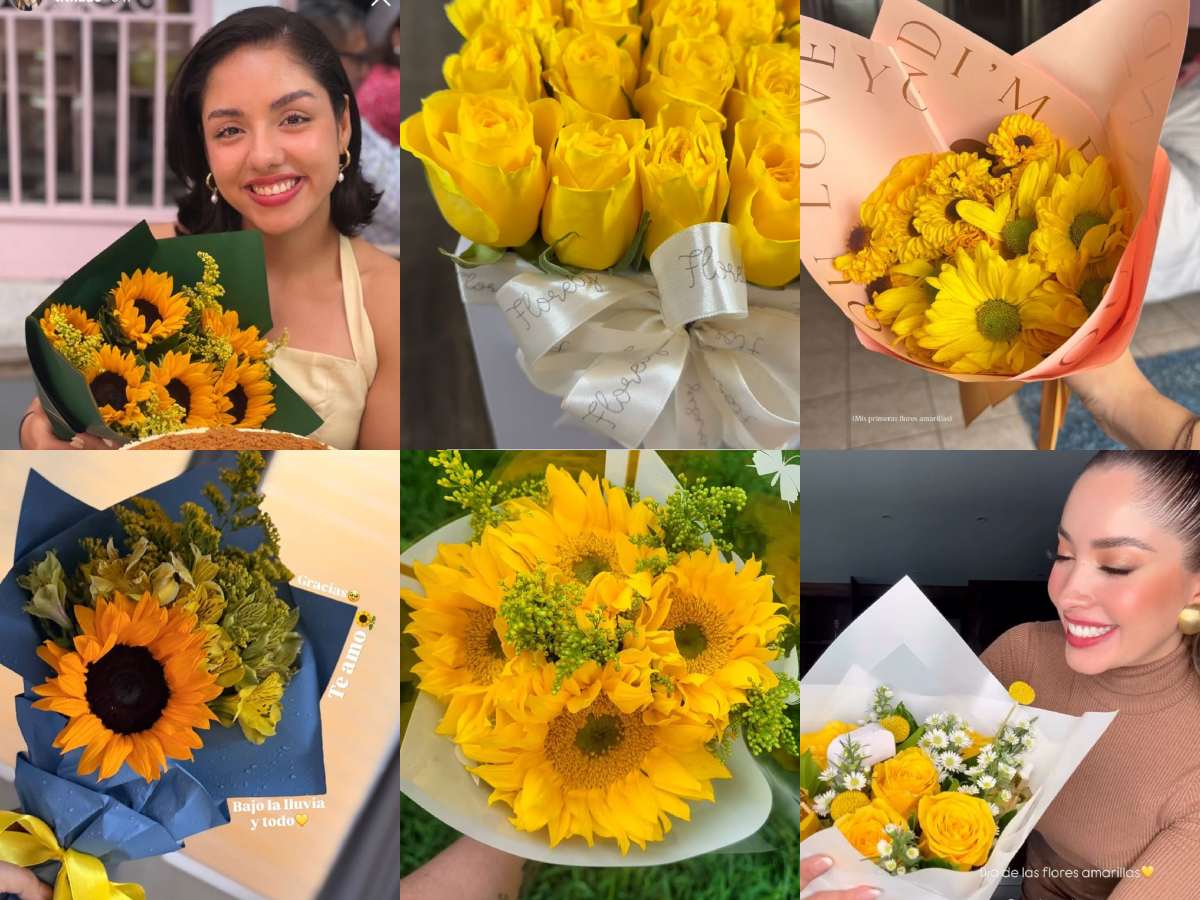 Influencers y presentadoras salvadoreñas compartieron la alegría de recibir flores amarillas, símbolo de amistad y esperanza, en una jornada llena de color.