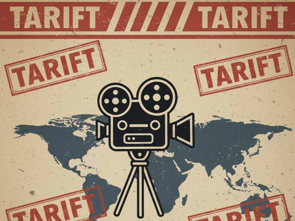 Cartelera de cine en California, estado señalado en el anuncio de Trump.