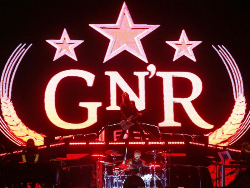Guns N' Roses durante un concierto pasado en Chile. / Foto Archivo