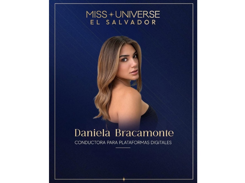 Daniela Bracamonte conductora para plataformas digitales del Miss Universo.