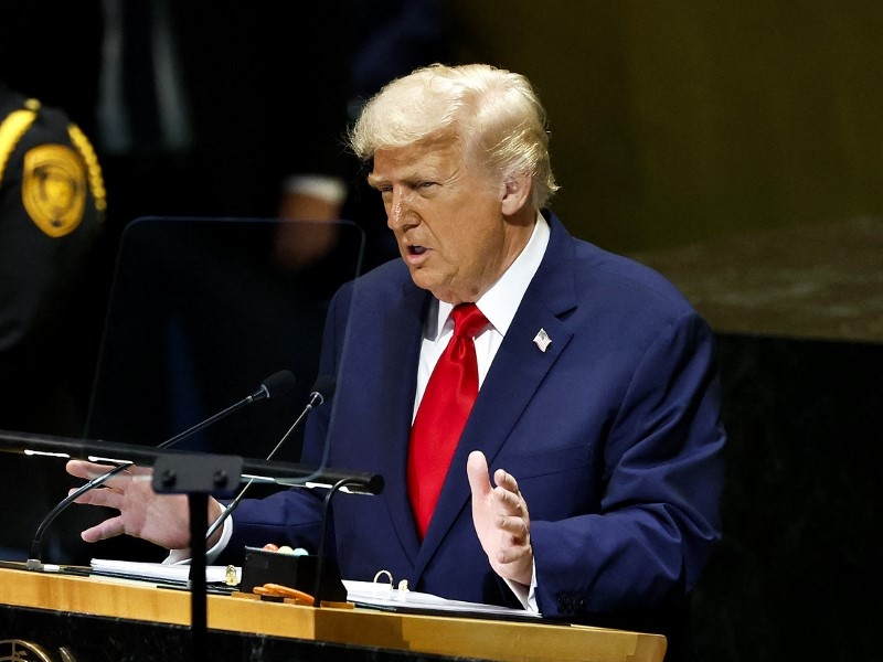 Netanyahu durante su discurso ante la ONU, donde reafirmó su postura de “terminar el trabajo” en Gaza.