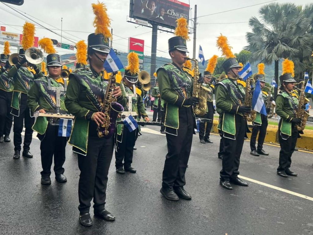 Instituto Nacional Técnico Industrial| Una de las bandas más grandes que desfila este 15 de septiembre, son 150 en el elenco artístico. Fotografía/ Leidy Puente