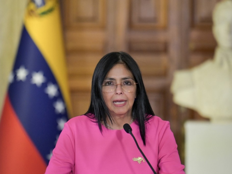 Delcy Rodríguez, vicepresidenta de Venezuela. / AFP