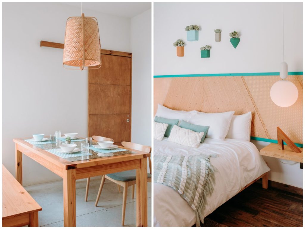 Hay detalles decorativos como textiles, vajillas artesanales, lámparas de diseño único  que evocan nuestras raíces.