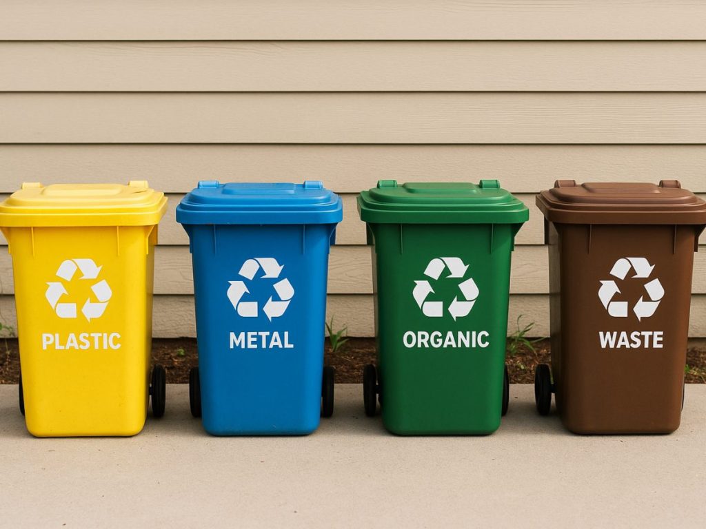 Botes de basura para reciclar en casa