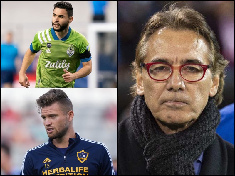 Carlos de los Cobos (Der.) habló sobre los casos de Álex Roldán arriba Izq.) y Eriq Zavaleta. / Fotos Archivo y MLS