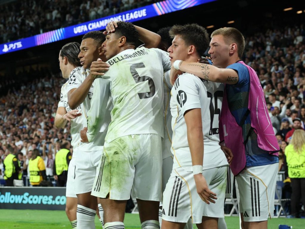 El Real Madrid celebra la victoria por 1-0 ante la Juventus en Champions League. Foto AFP