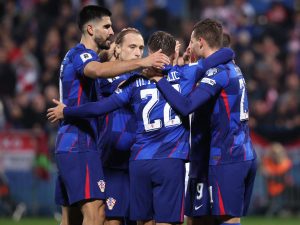 La Selección de Croacia celebra victoria rumbo al mundial 2026. Foto AFP