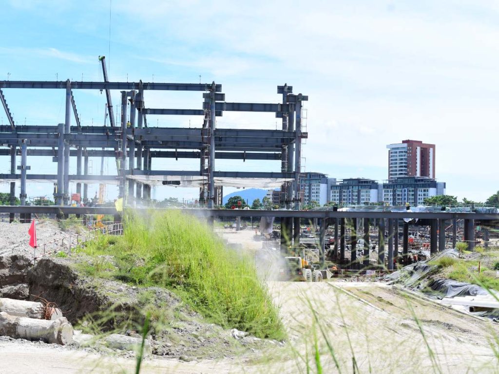 Así luce la construcción del nuevo Estadio de El Salvador. Foto Emerson Del Cid