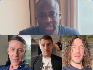 Las leyendas del Real Madrid y Barcelona saludan a El Salvador. Foto IG leyendas real madrid y barcelona el salvador