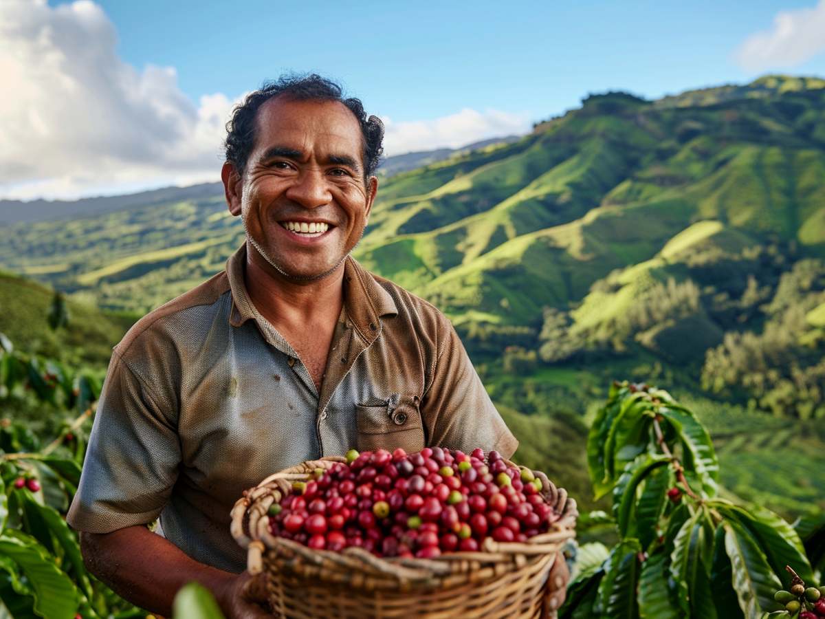 Productores inspeccionan los cafetales en Comasagua tras las lluvias que ya provocan caída de granos maduros.