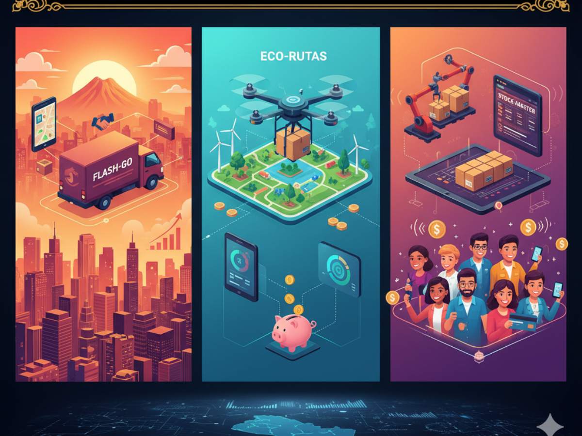 Repartidor de Trucker App en ruta de entrega express en San Salvador, parte del servicio “Ultra Direct”.