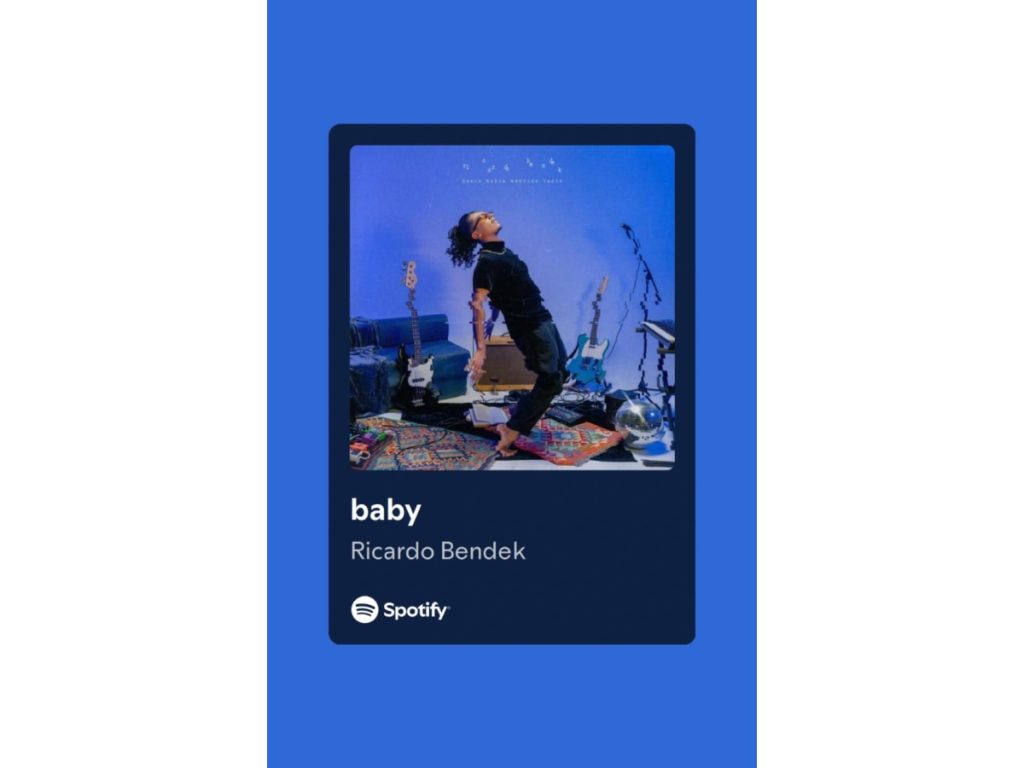 La balada “Baby” muestra el lado más sensible y honesto de Ricardo Bendek. Imagen/ Spotify