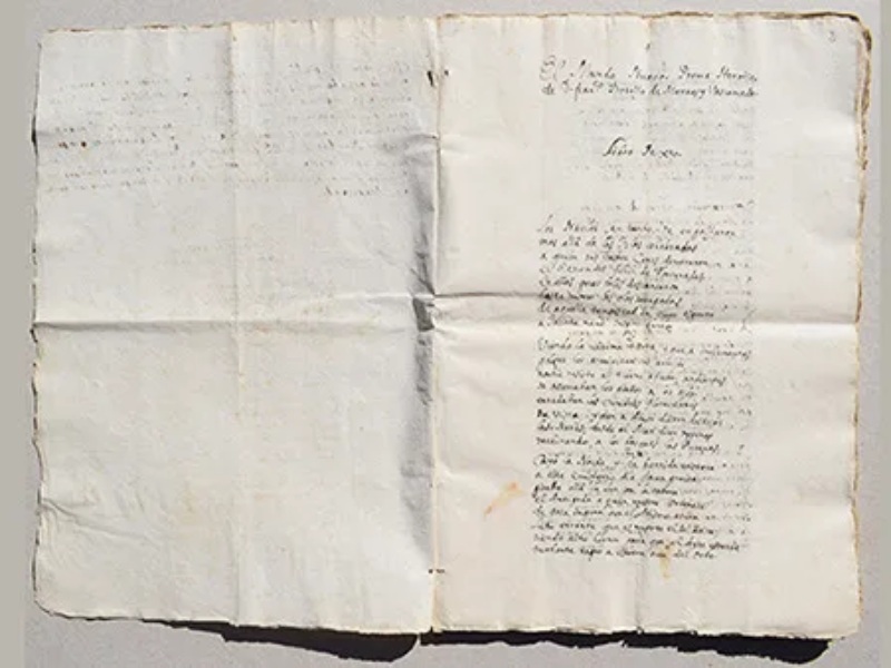 Imagen del manuscrito facilitada por la Universidad de Barcelona.