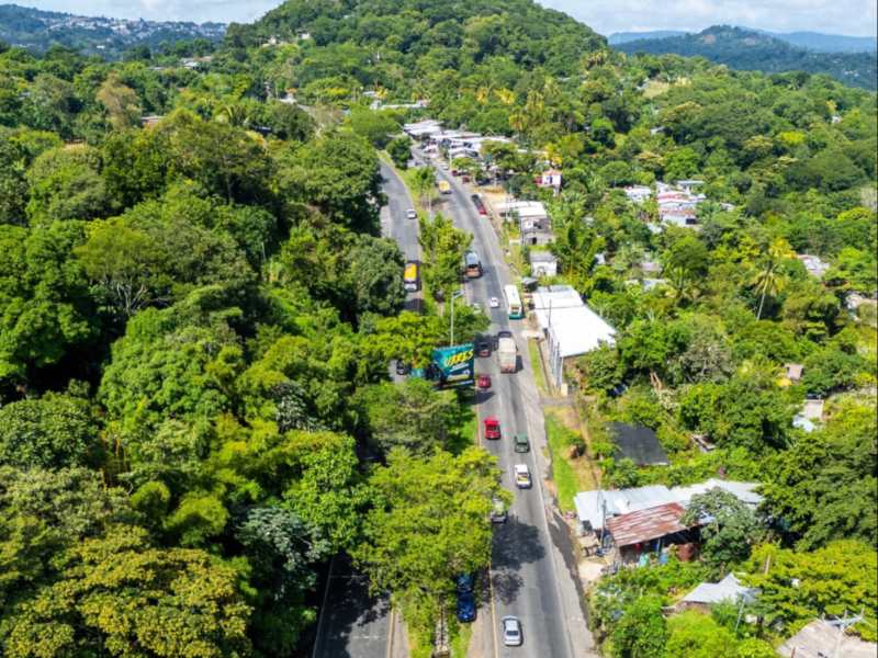 obras en carretera Panamericana, entre San Martín y Cojutepeque