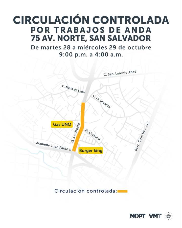 Trabajos tuberia ANDA