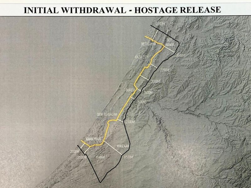 El mapa de Gaza compartido por Trump.