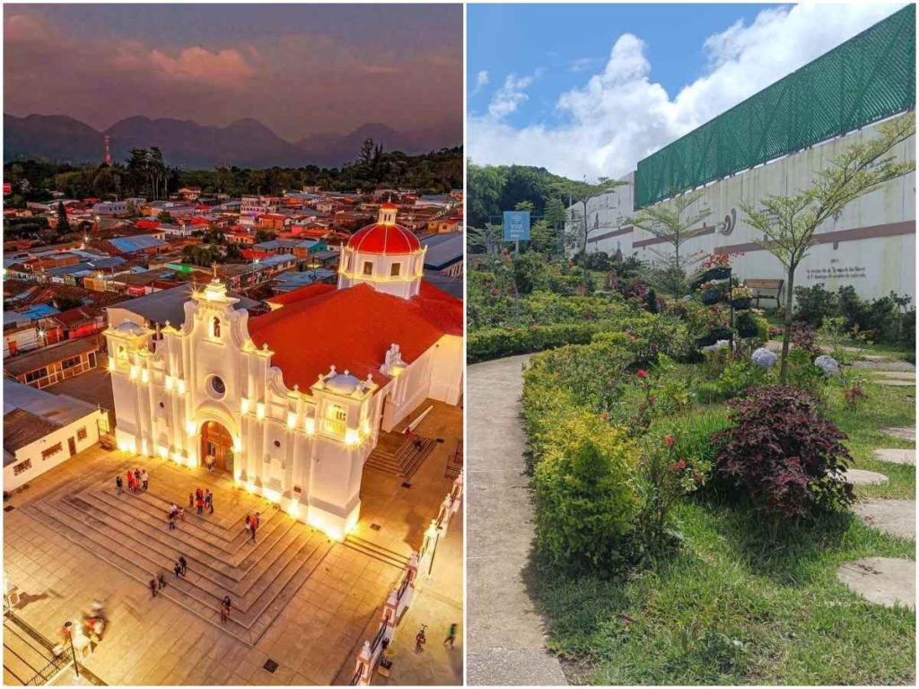 Apaneca deslumbra con su iglesia San Andrés Apóstol al atardecer y sus jardines floridos que celebran la historia y el encanto de este destino en la Ruta de las Flores.