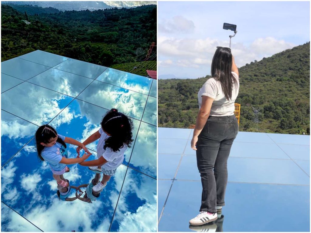 Reflejos que sorprenden: en Sky Albania, cada paso se convierte en una postal perfecta entre nubes, montañas y momentos que merecen ser compartidos.