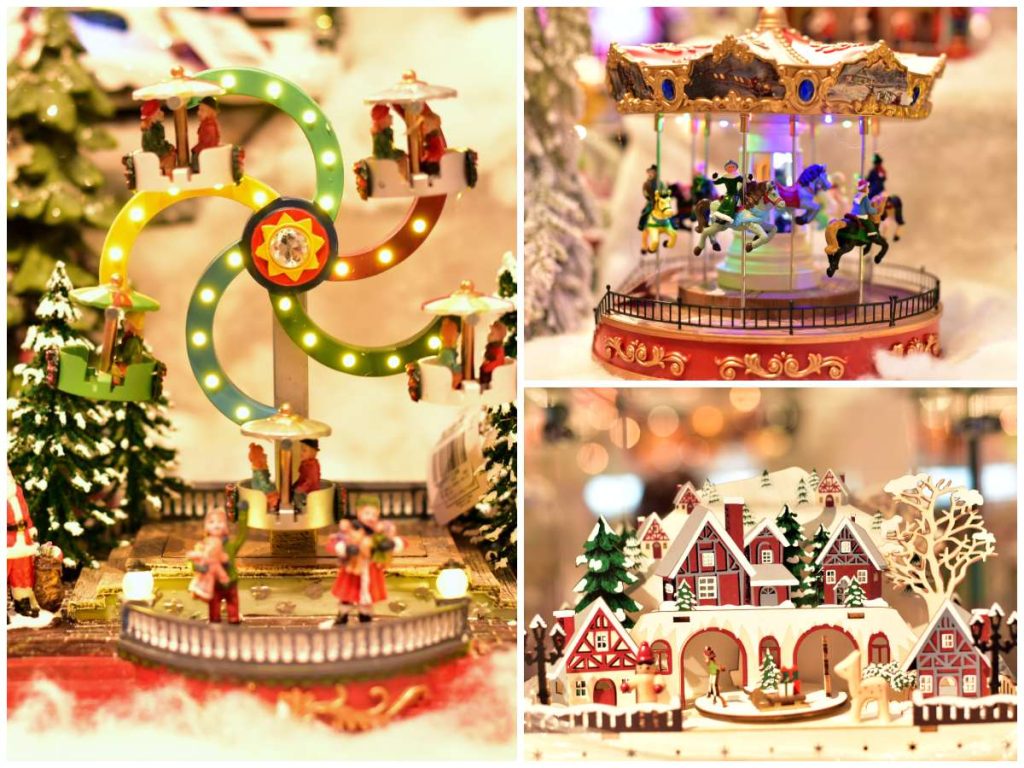 Carruseles, ruedas y aldeas iluminadas: piezas en movimiento de almacenes Siman que llenan de vida y fantasía tu villa navideña.