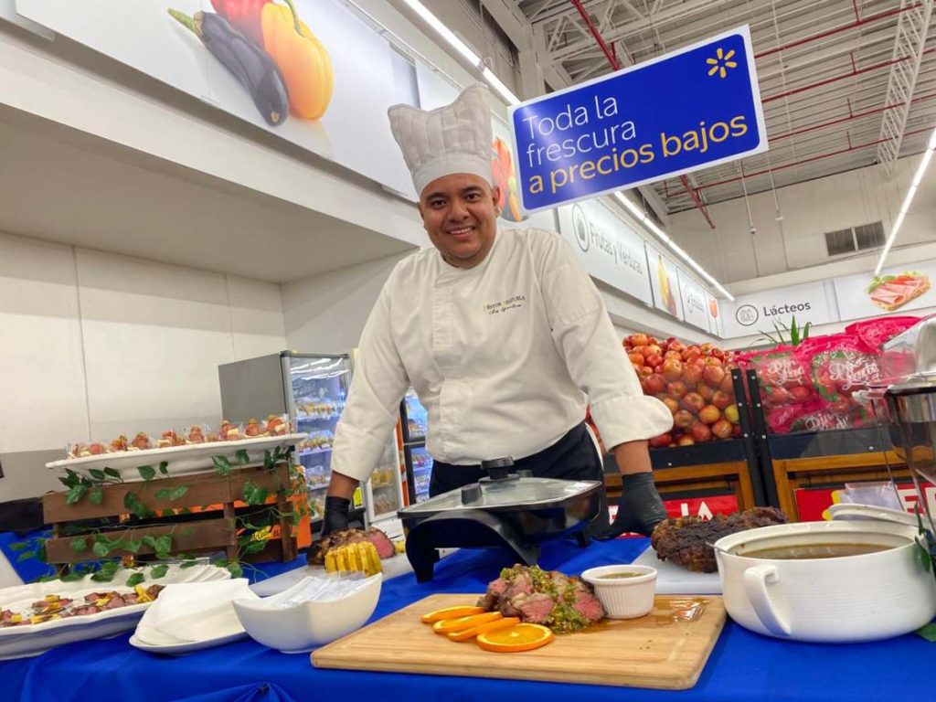 Nueva área de perecederos con cortes de carne premium y productos frescos.