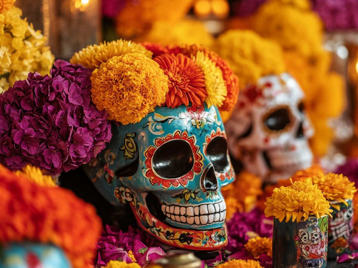 Trabajadores cortan a mano las flores de cempasúchil en Atlixco, Puebla, en plena temporada del Día de Muertos.