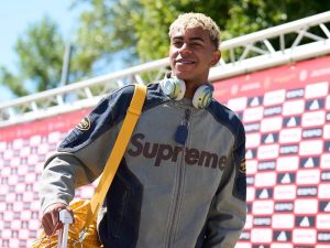 El delantero Lamine Yamal.