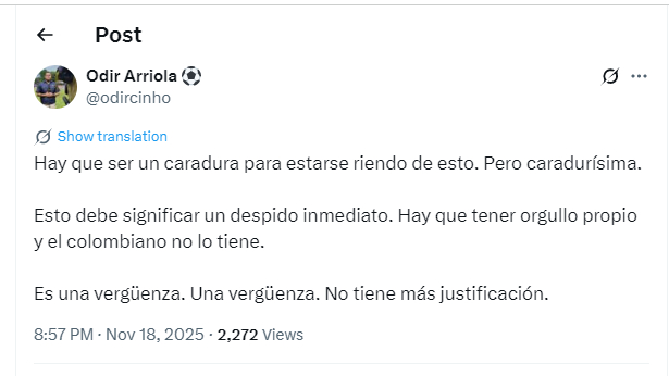 Foto: Captura pantalla X