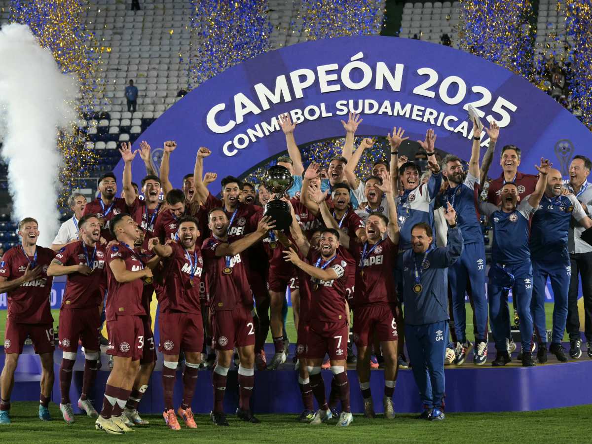 Lanús quedó campeón de la Copa Sudamericana 2025. Foto AFP