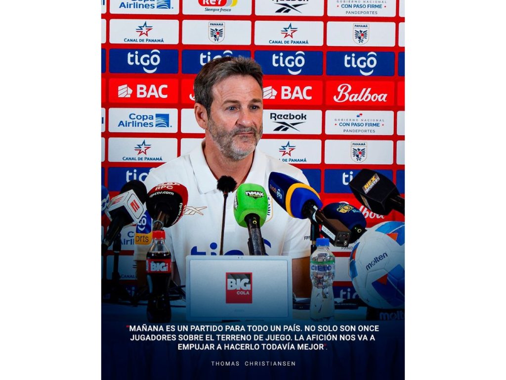 Declaraciones del DT Thomas Christiansen en la previa de Panamá vs El Salvador. Imagen/ Facebook Fepafut Panamá