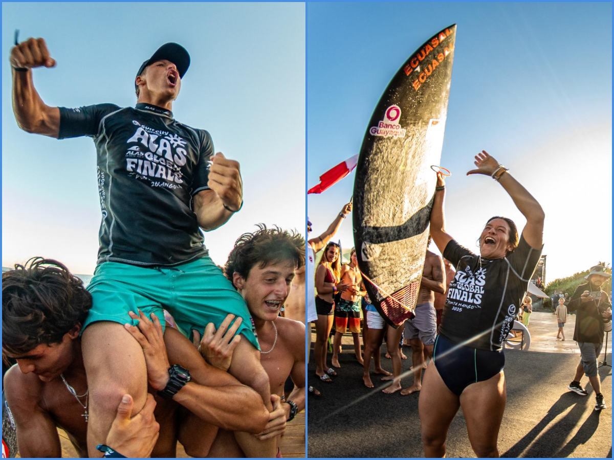 Thiago Passeri (izqa.) y Dominic Barona conquistaron el Alas Pro Tour Finals en la categoría open. Foto X Secretaria de la República