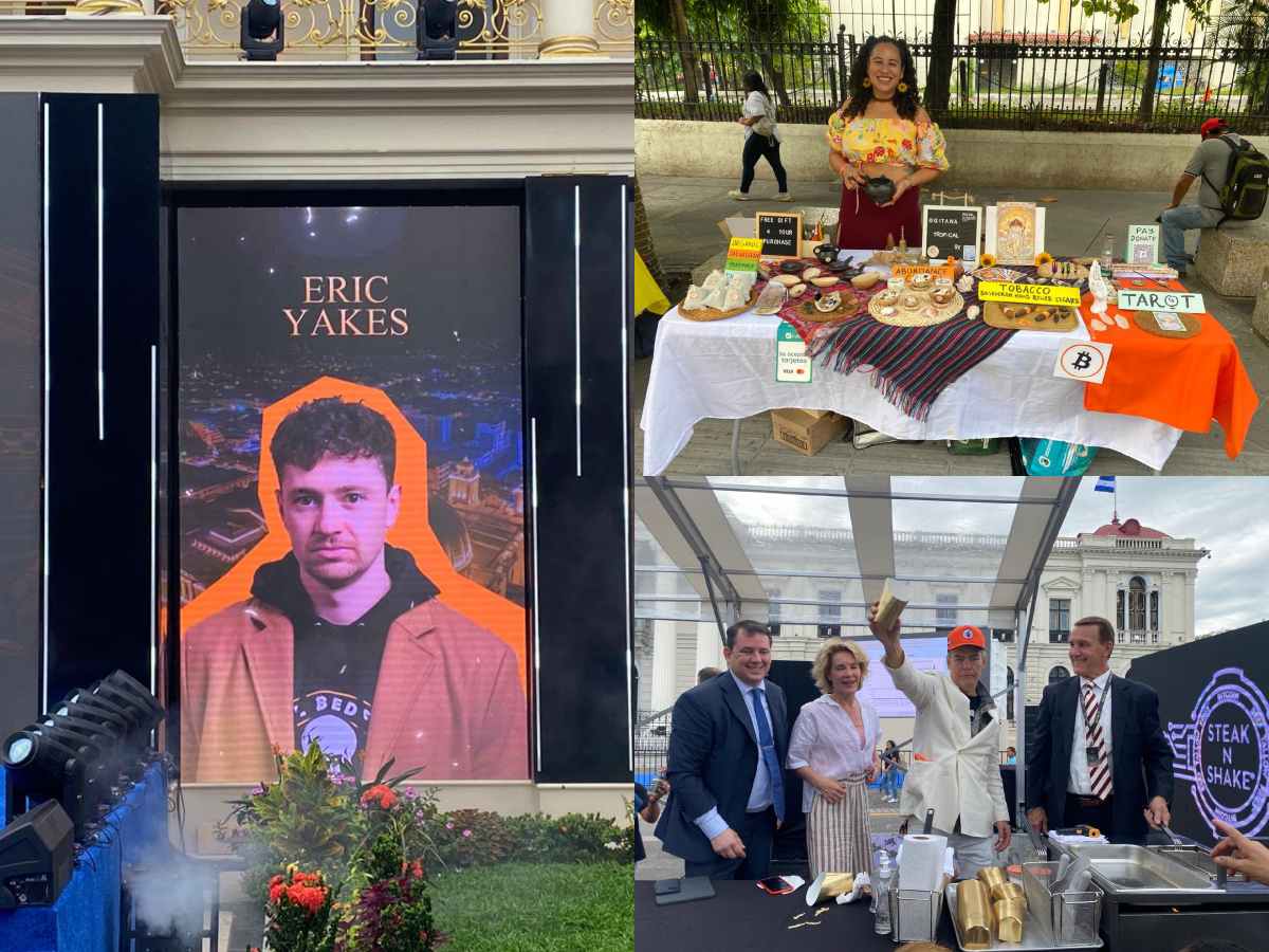 Asistentes nacionales e internacionales llenaron el patio central del Palacio Nacional durante las conferencias de Bitcoin Histórico 2025.