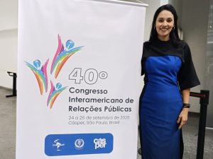 La comunicadora salvadoreña Xiomara Herrera participa en el 40° Congreso Interamericano de Relaciones Públicas, realizado en São Paulo, Brasil.