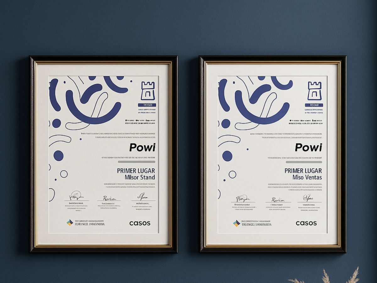 Jóvenes emprendedores de POWI muestran su innovadora funda acolchonada, diseñada en El Salvador para apoyar el descanso y bienestar de estudiantes y trabajadores.