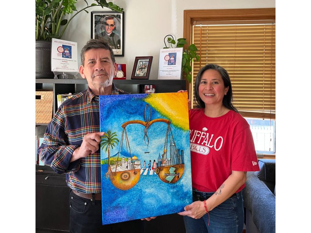 Pintura: Un solo destino, por Saúl López. Fotografía/ cortesía Carmen Molina-Tamacas