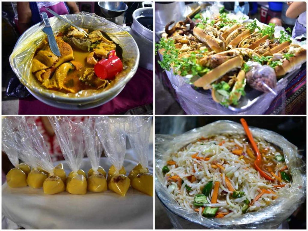 Tripa guisada, panes con pollo, leche poleada y encurtidos frescos son parte de la variedad de platillos que podés encontrar en el mercado nocturno.