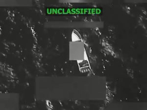 Imagen satelital del Pacífico Oriental donde EE. UU. reportó el ataque contra una lancha presuntamente usada para el narcotráfico.