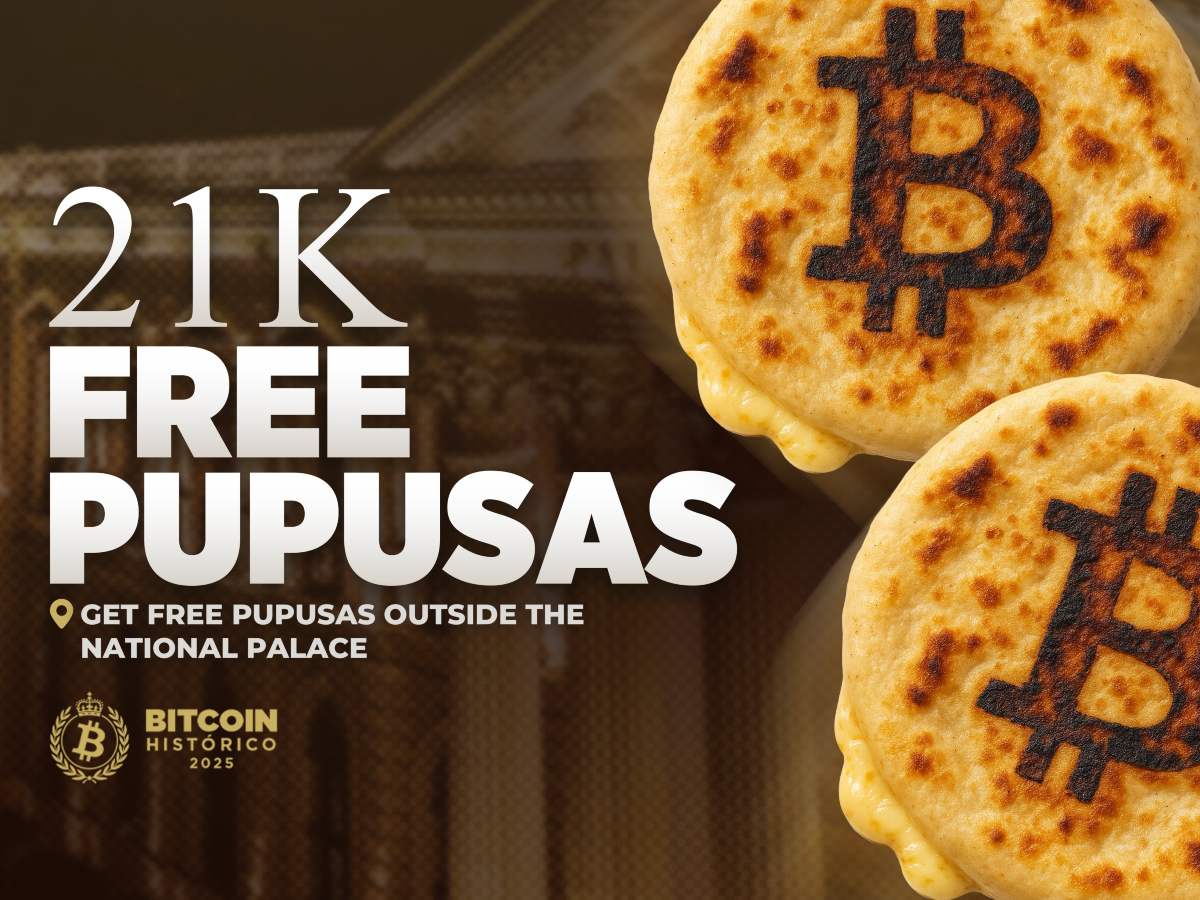 Anuncian reparto de 21,000 pupusas gratis en evento “Bitcoin Histórico” en San Salvador