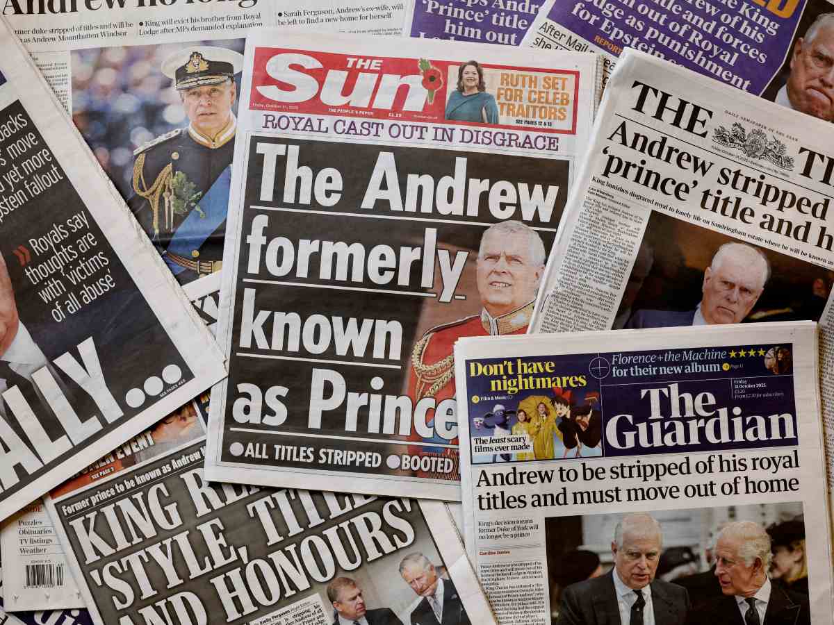 Andrés ya no figura como noble: queda fuera del registro oficial del Reino Unido