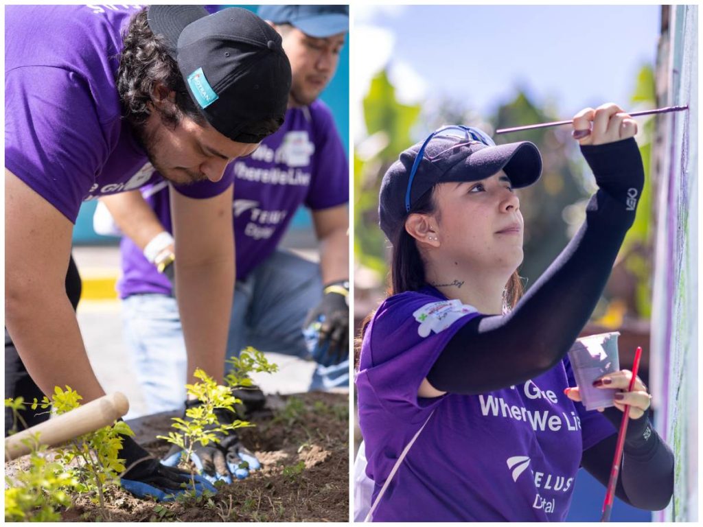 Cada acción cuenta: voluntarios trabajan en jardinería y arte, embelleciendo los espacios comunitarios con dedicación y pasión por el cambio social.