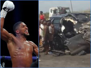 Accidente del boxeador Anthony Joshua en Nigeria. Foto Captura de pantalla